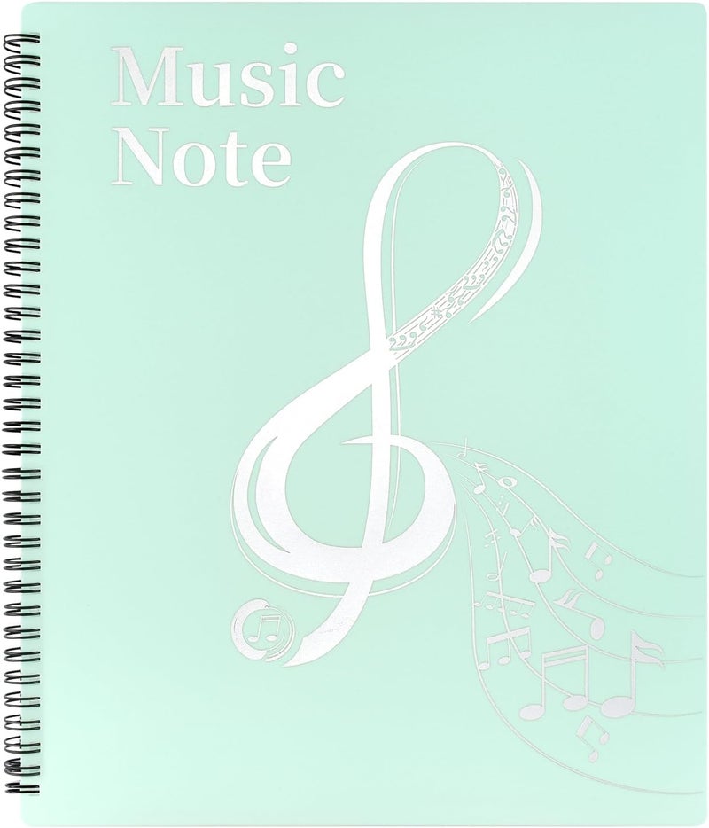 MUDOR Sheet Music Folder, 60 Pockets Fits Letter Size 8.5X 11 Inches, Allow Annotations, Eliminate Glare, Spiral Sheet Music Storage Holder Binder Organizer - Image 1